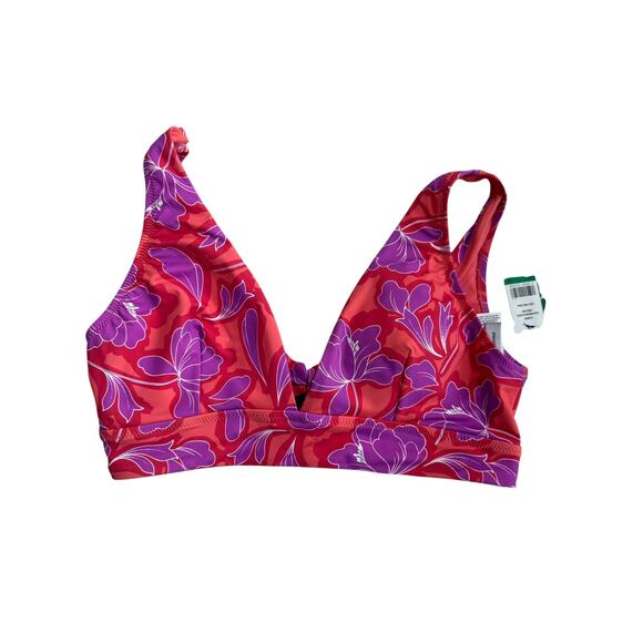 Tommy Bahama Women's Pure Coral Palm Modern Blissful V-Neck Swim Bra Size L - Picture 4 of 8